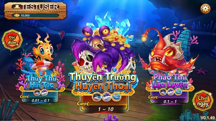 Phòng chơi Hải tặc bắn cá