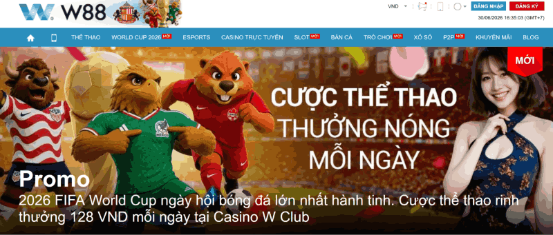 Trang chủ nhà cái W88