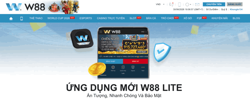 ứng dụng giải trí W88